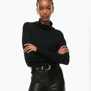 Aritzia Wilfred essential merino wool mockneck